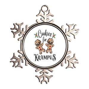 Creepy Gingerbread Cookies For Krampus Xmas Goth Holiday Metallic Star Ornament