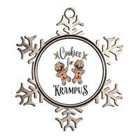 Creepy Gingerbread Cookies For Krampus Xmas Goth Holiday Metallic Star Ornament