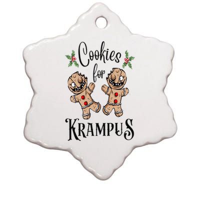 Creepy Gingerbread Cookies For Krampus Xmas Goth Holiday Ceramic Star Ornament