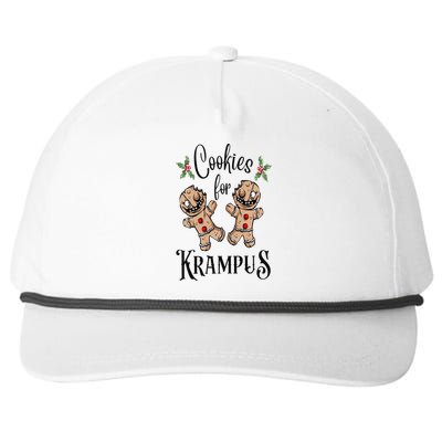 Creepy Gingerbread Cookies For Krampus Xmas Goth Holiday Snapback Five-Panel Rope Hat