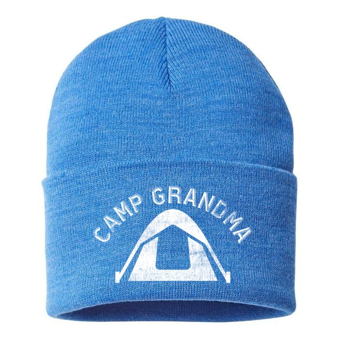 Camp Grandma Cousin Camping Gift Sustainable Knit Beanie