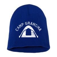 Camp Grandma Cousin Camping Gift Short Acrylic Beanie