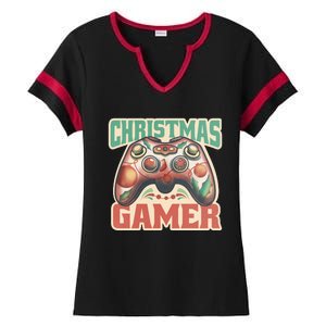 Christmas Gamer Ladies Halftime Notch Neck Tee