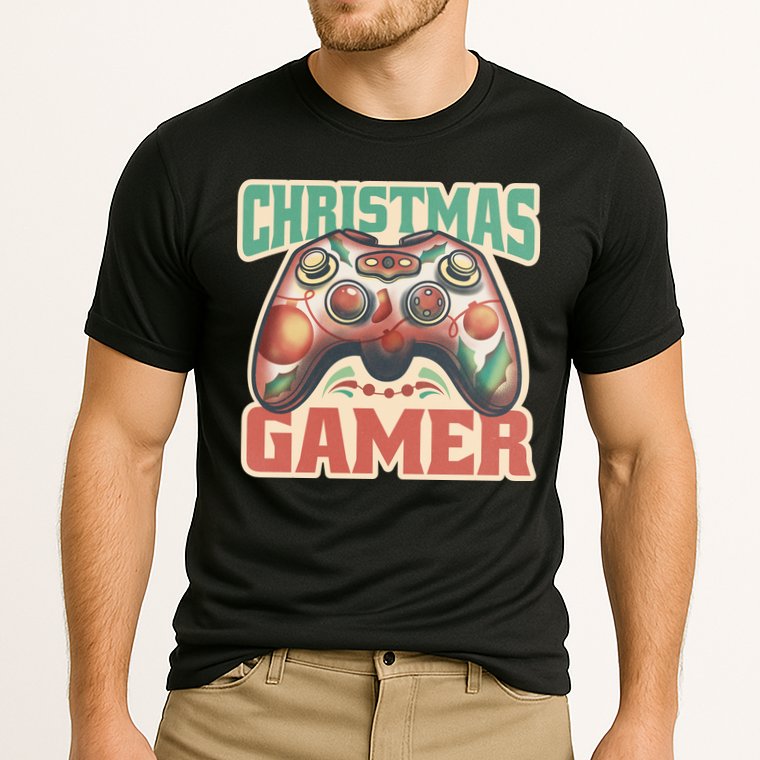 Christmas Gamer Cooling Performance Crew T-Shirt