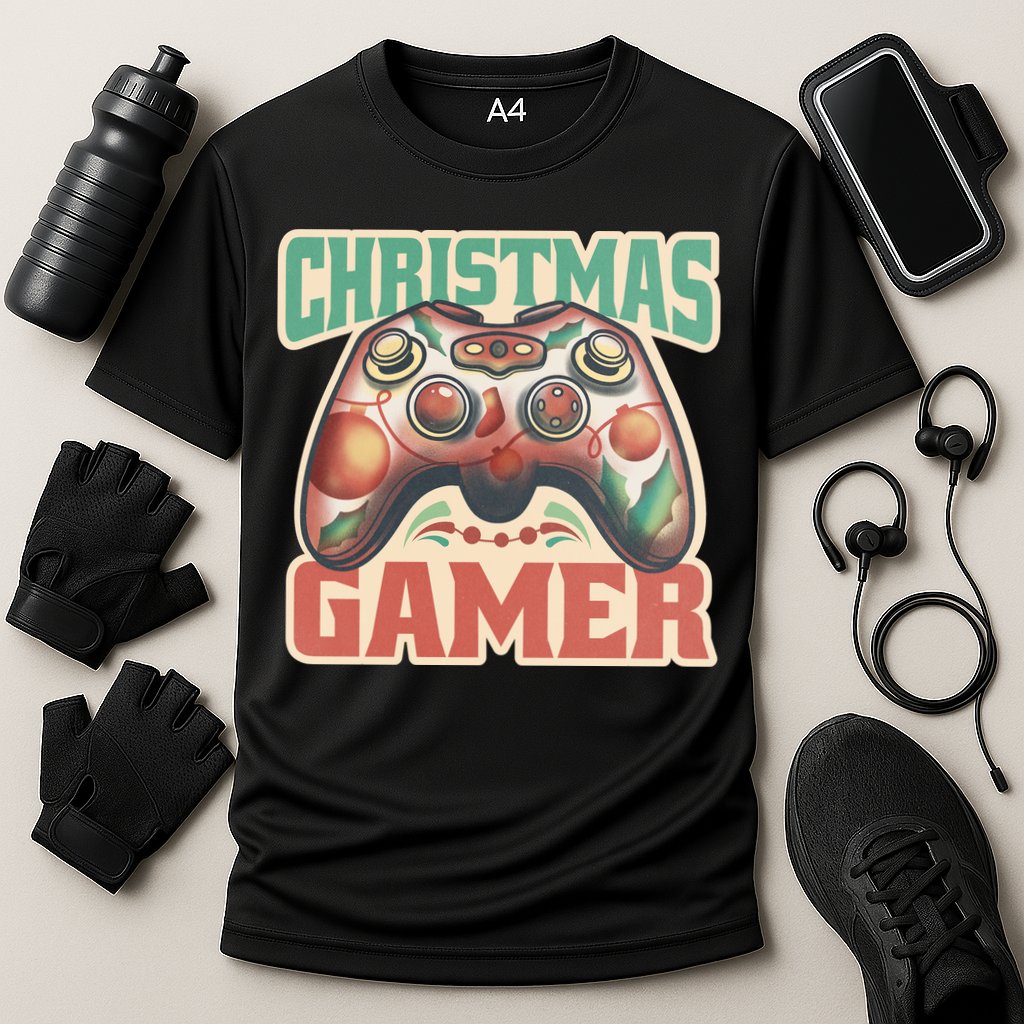 Christmas Gamer Cooling Performance Crew T-Shirt