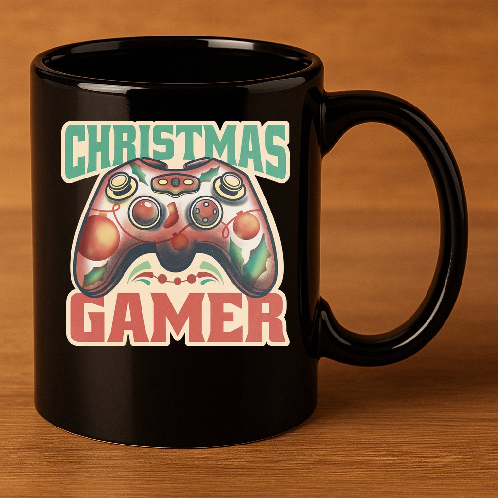 Christmas Gamer 11oz C Handle Ceramic Mug