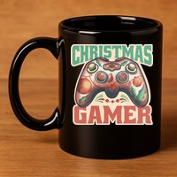 Christmas Gamer 11oz C Handle Ceramic Mug