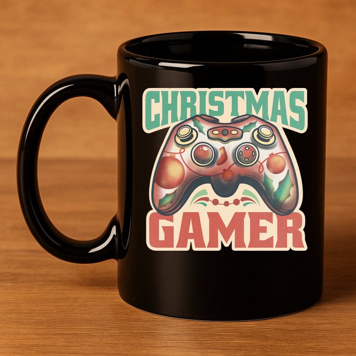 Christmas Gamer 11oz C Handle Ceramic Mug