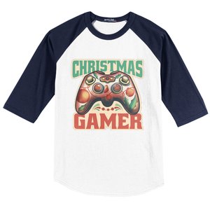 Christmas Gamer Baseball Sleeve Shirt