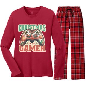 Christmas Gamer Women's Long Sleeve Flannel Pajama Set 