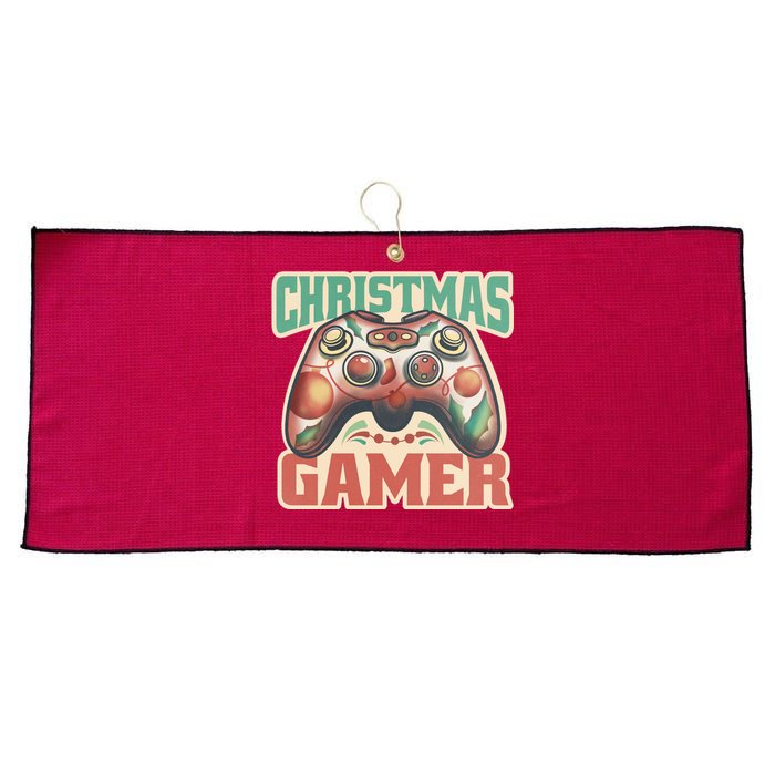 Christmas Gamer Large Microfiber Waffle Golf Towel