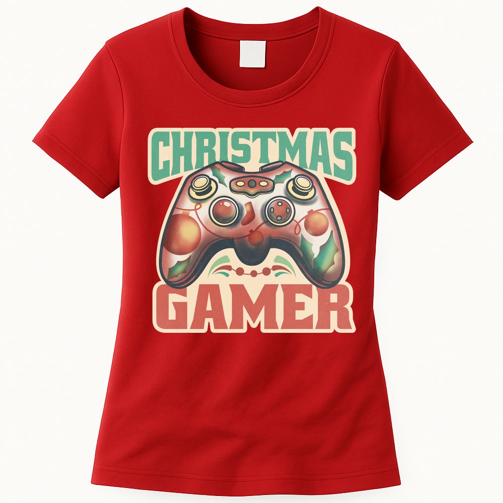 Christmas Gamer Womens T-Shirt