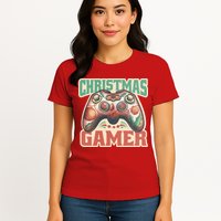 Christmas Gamer Womens T-Shirt