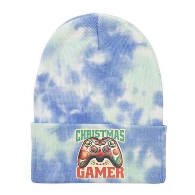 Christmas Gamer Tie Dye 12in Knit Beanie