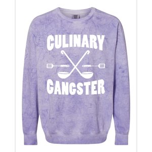 Culinary Gangster Cooking Best Cooking Chef Mom Dad Cute Gift Colorblast Crewneck Sweatshirt