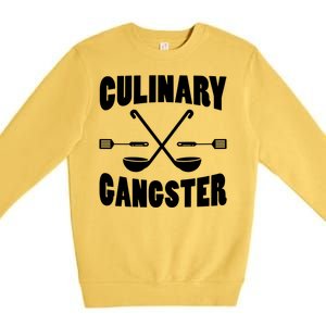 Culinary Gangster Cooking Best Cooking Chef Mom Dad Cute Gift Premium Crewneck Sweatshirt