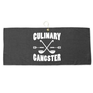 Culinary Gangster Cooking Best Cooking Chef Mom Dad Cute Gift Large Microfiber Waffle Golf Towel