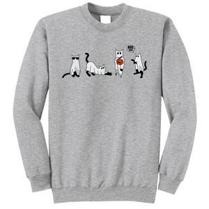 Cute Ghost Cat Funny Halloween Outfit Costumes Ghost Sweatshirt