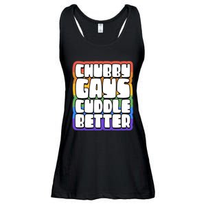 Chubby Gays Cuddle Better Funny Proud Gay Bear Husky Cute Ladies Essential Flowy Tank