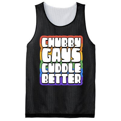 Chubby Gays Cuddle Better Funny Proud Gay Bear Husky Cute Mesh Reversible Basketball Jersey Tank