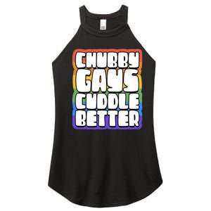 Chubby Gays Cuddle Better Funny Proud Gay Bear Husky Cute Women’s Perfect Tri Rocker Tank