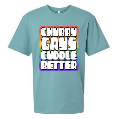 Chubby Gays Cuddle Better Funny Proud Gay Bear Husky Cute Sueded Cloud Jersey T-Shirt