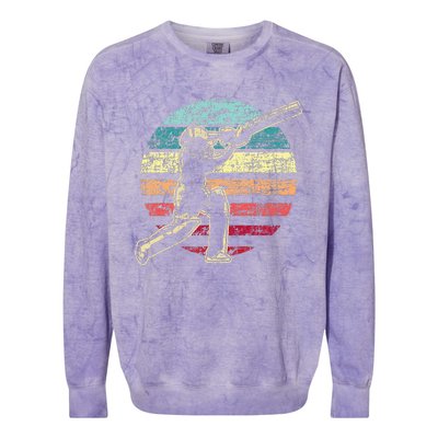 Cricket Game Cricketer Cricketing Batting Colorblast Crewneck Sweatshirt