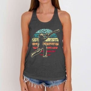 Cricket Game Cricketer Cricketing Batting Women's Knotted Racerback Tank