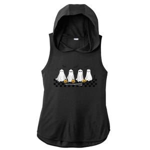 Cute Ghost Cat Funny Halloween Costumes Black Cat Ladies PosiCharge Tri-Blend Wicking Draft Hoodie Tank