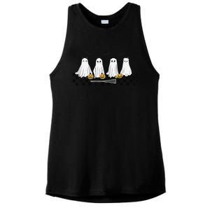 Cute Ghost Cat Funny Halloween Costumes Black Cat Ladies PosiCharge Tri-Blend Wicking Tank