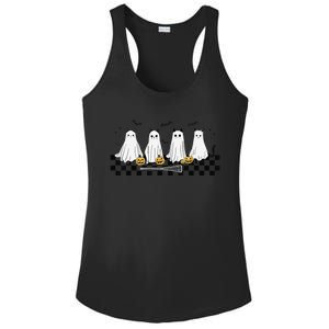 Cute Ghost Cat Funny Halloween Costumes Black Cat Ladies PosiCharge Competitor Racerback Tank