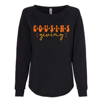 Cousins Giving Cute Turkey Cousin Crew Thanksgiving Family Womens California Wash Sweatshirt