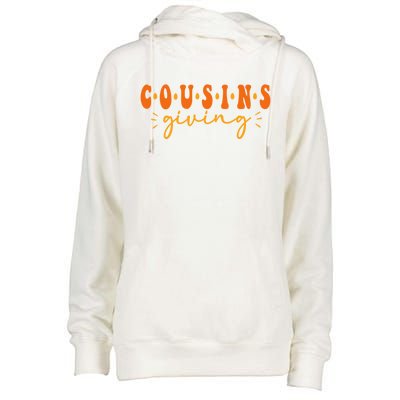 Cousins Giving Cute Turkey Cousin Crew Thanksgiving Family Womens Funnel Neck Pullover Hood