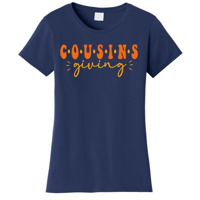 Cousins Giving Cute Turkey Cousin Crew Thanksgiving Family Women's T-Shirt