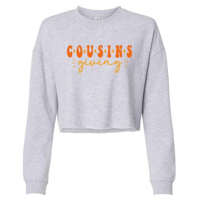 Cousins Giving Cute Turkey Cousin Crew Thanksgiving Family Cropped Pullover Crew