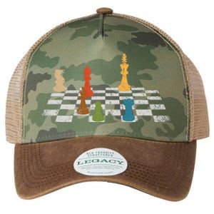 Chess Grandmaster Checkerboard Chess Board Checkmate Chess Legacy Tie Dye Trucker Hat