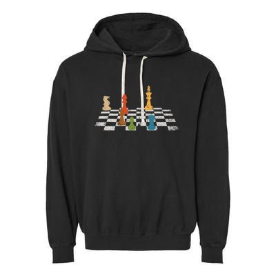 Chess Grandmaster Checkerboard Chess Board Checkmate Chess Garment-Dyed Fleece Hoodie