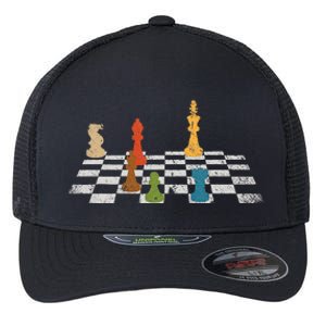 Chess Grandmaster Checkerboard Chess Board Checkmate Chess Flexfit Unipanel Trucker Cap