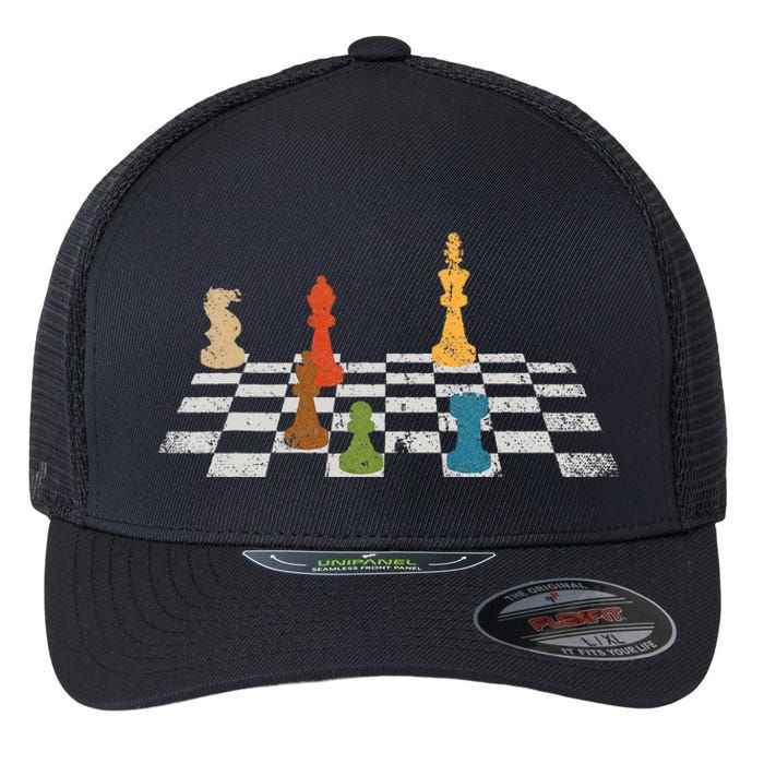 Chess Grandmaster Checkerboard Chess Board Checkmate Chess Flexfit Unipanel Trucker Cap