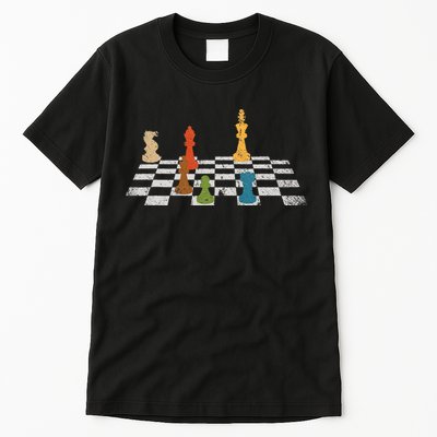 Chess Grandmaster Checkerboard Chess Board Checkmate Chess Tall T-Shirt