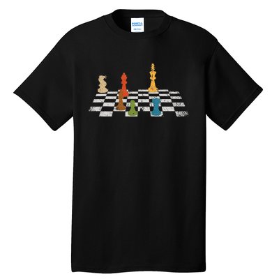 Chess Grandmaster Checkerboard Chess Board Checkmate Chess Tall T-Shirt