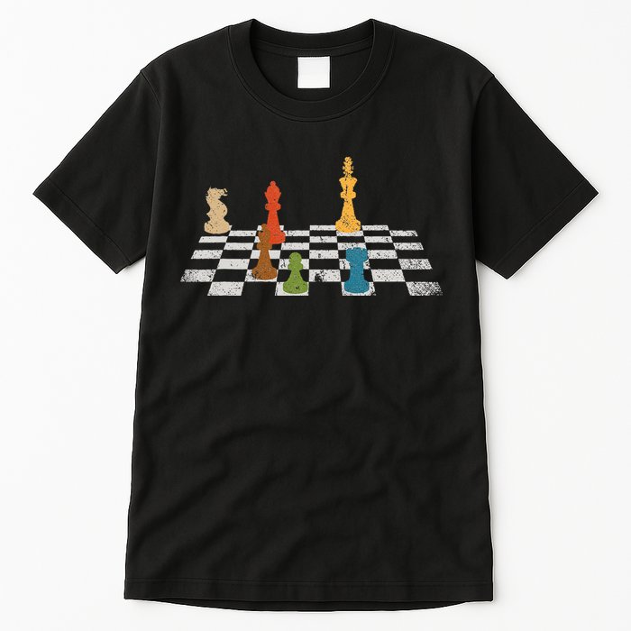 Chess Grandmaster Checkerboard Chess Board Checkmate Chess Tall T-Shirt
