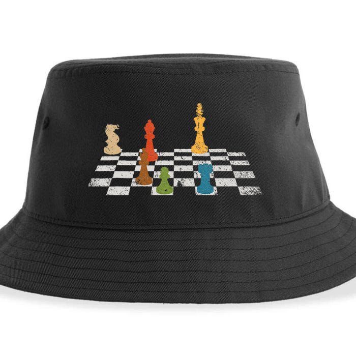 Chess Grandmaster Checkerboard Chess Board Checkmate Chess Sustainable Bucket Hat