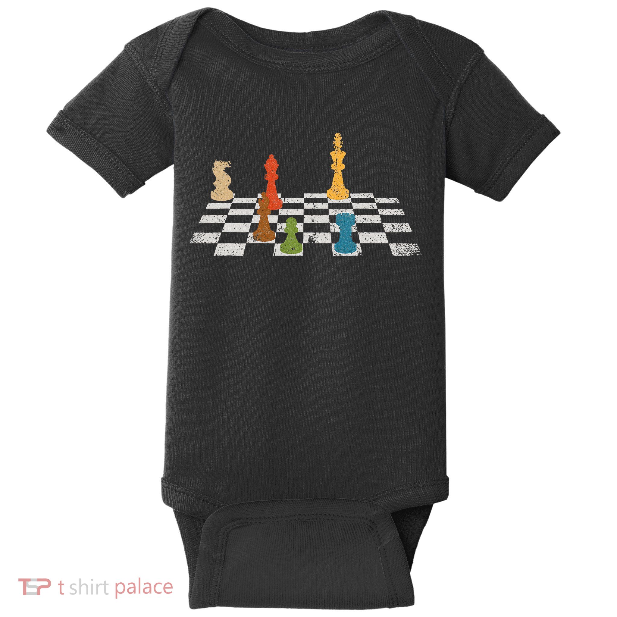 Chess Grandmaster Checkerboard Chess Board Checkmate Chess Baby Bodysuit