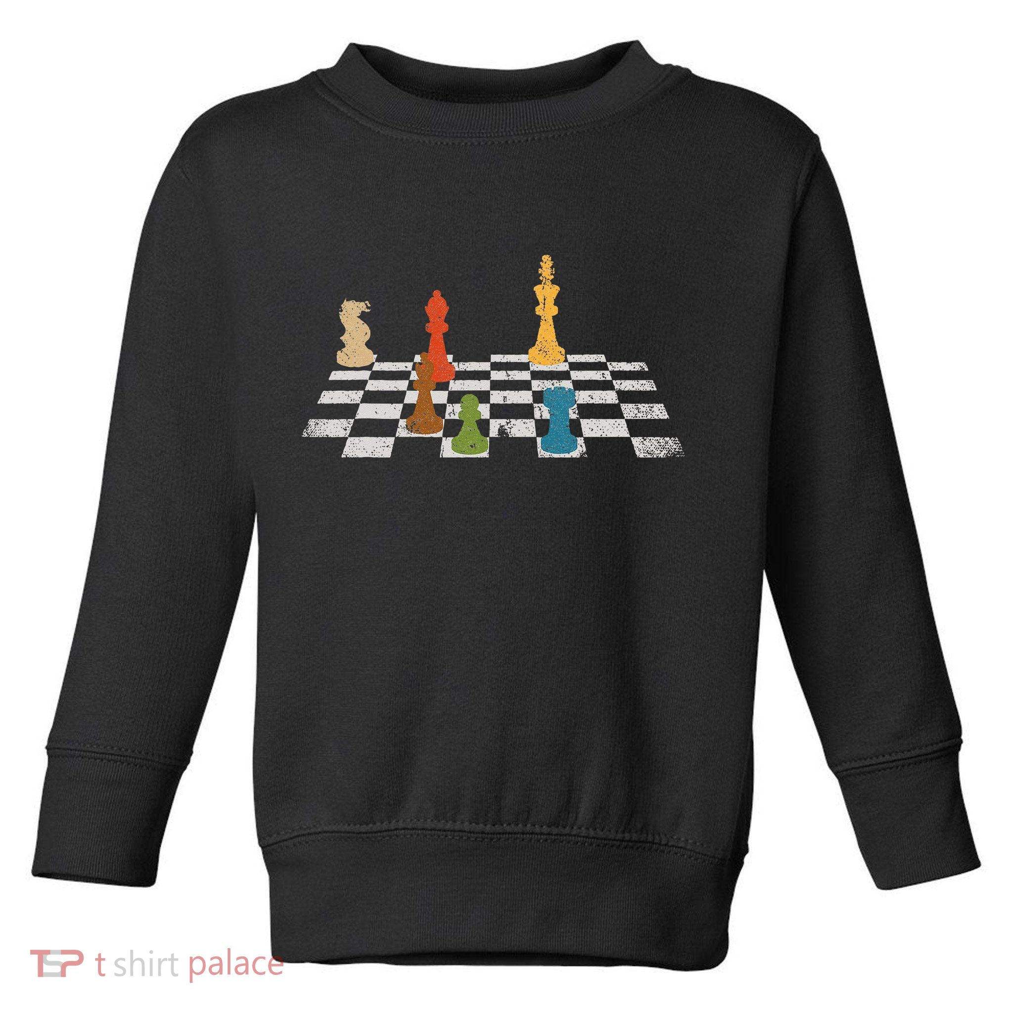 Chess Grandmaster Checkerboard Chess Board Checkmate Chess Toddler Sweatshirt