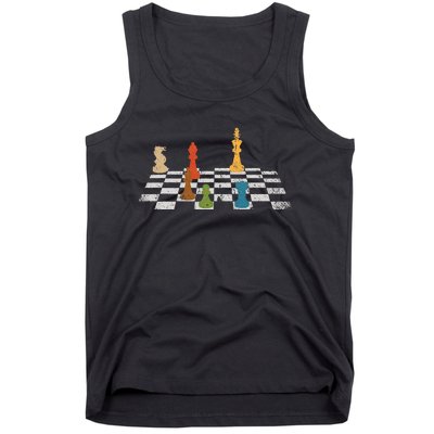 Chess Grandmaster Checkerboard Chess Board Checkmate Chess Tank Top