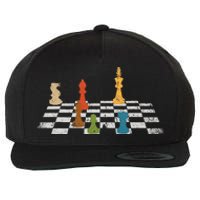 Chess Grandmaster Checkerboard Chess Board Checkmate Chess Wool Snapback Cap