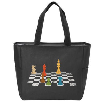 Chess Grandmaster Checkerboard Chess Board Checkmate Chess Zip Tote Bag