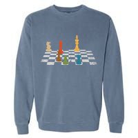 Chess Grandmaster Checkerboard Chess Board Checkmate Chess Garment-Dyed Sweatshirt