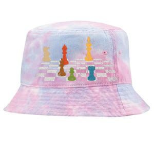 Chess Grandmaster Checkerboard Chess Board Checkmate Chess Tie-Dyed Bucket Hat